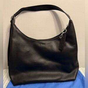 BAGGU Recycled Leather Shoulder Bag in Black
